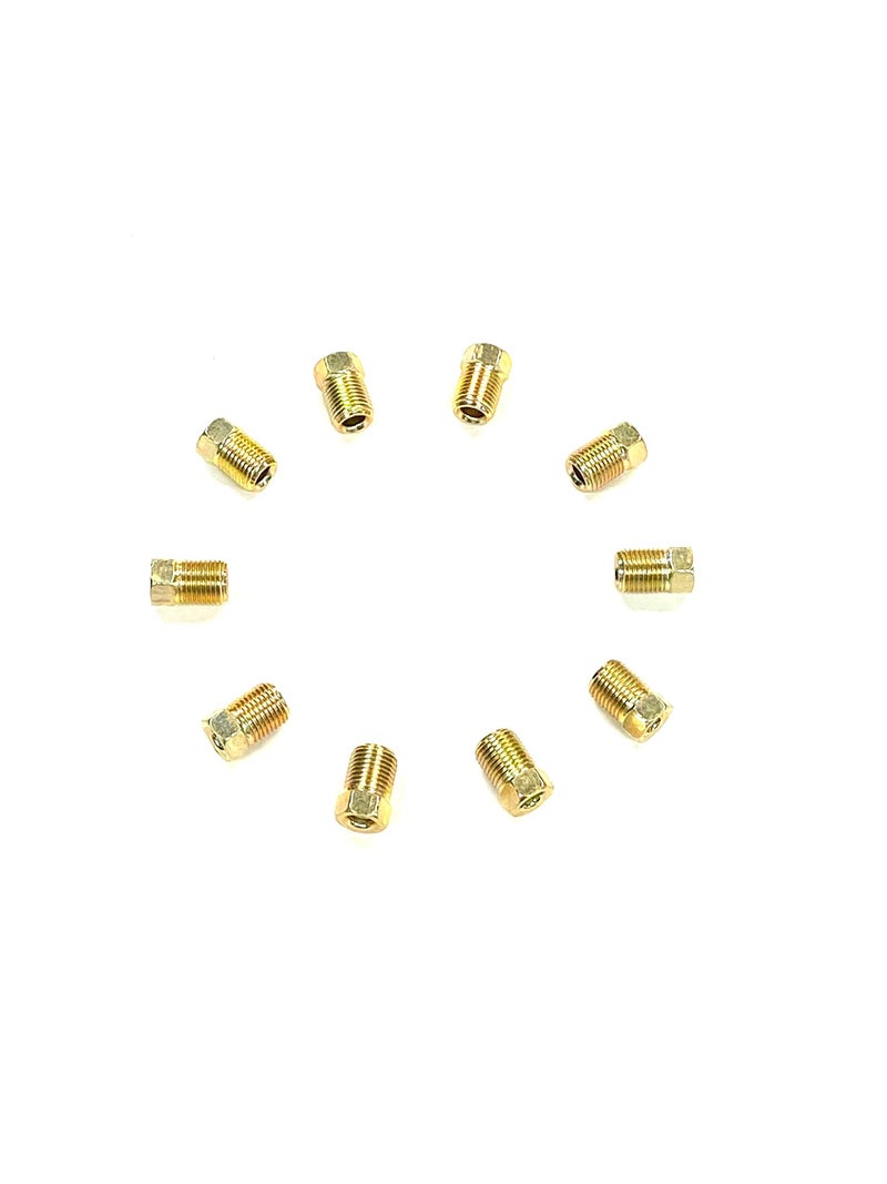 The Stop Shop Metric Brake Line Invert Flare Fittings for 3/16" Tube. 10 x 1 mm (Pack of 10)